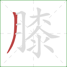 膝的笔顺第1画：撇