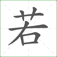 若的笔顺
