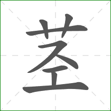 茎的笔顺 茎的笔顺