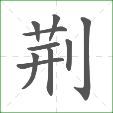 荆的笔顺