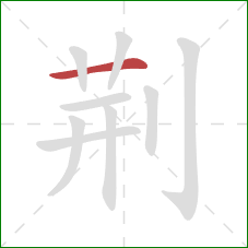 荆的笔顺第1画：横