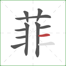 菲的笔顺第10画：横