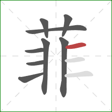 菲的笔顺第9画：横