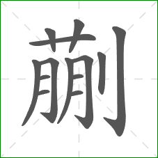 蒯的笔顺