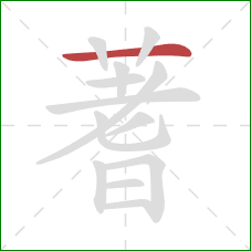 蓍的笔顺第1画：横