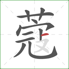 蔻的笔顺第12画：横