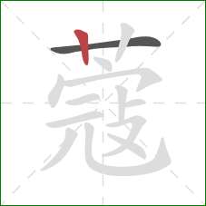 蔻的笔顺第2画：竖