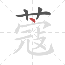 蔻的笔顺第4画：点