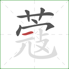 蔻的笔顺第7画：横