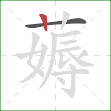 薅的笔顺第2画：竖