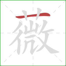 薇的笔顺第1画：横