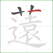 薳的笔顺第4画：横