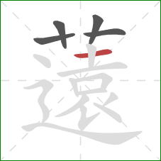 薳的笔顺第5画：竖