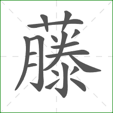 藤的笔顺 藤的笔顺