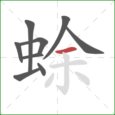 蜍的笔顺第9画：横