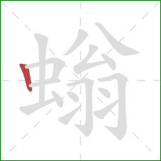 螉的笔顺第1画:竖 螉的笔顺第1画:竖