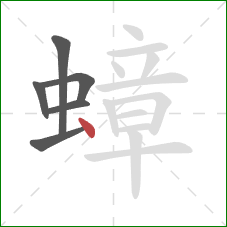 蟑的笔顺第6画：点