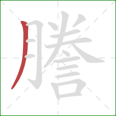 謄的笔顺第1画：撇