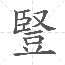 豎的笔顺 豎的笔顺