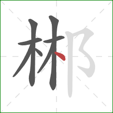 郴的笔顺第8画：点