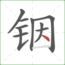 铟的笔顺第10画：点