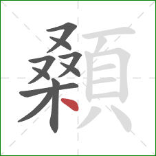 顙的笔顺第10画：点
