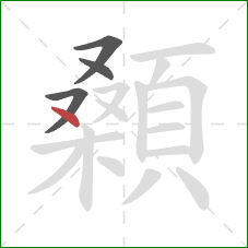 顙的笔顺第4画：点