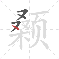 颡的笔顺第4画：点