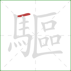 驅的笔顺第1画：横