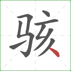 骇的笔顺第9画：点