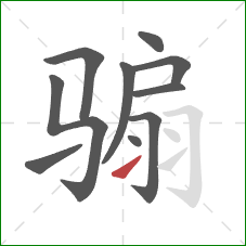 骟的笔顺第10画：提