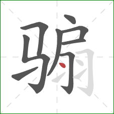 骟的笔顺第9画：点