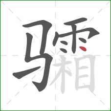 骦的笔顺第11画：点