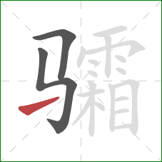 骦的笔顺第3画：提