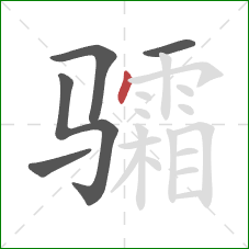 骦的笔顺第5画：点