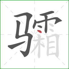 骦的笔顺第9画：点