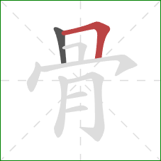 骨的笔顺第2画：横折