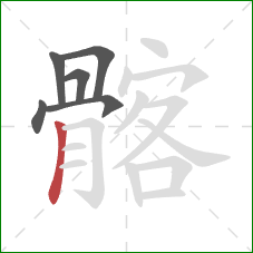 髂的笔顺第6画：竖
