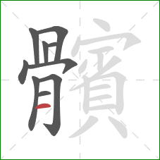 髕的笔顺第10画：点