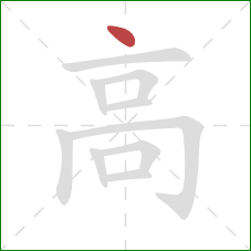 高的笔顺第1画：点