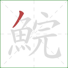 鯇的笔顺第1画：撇