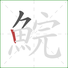 鯇的笔顺第3画：竖