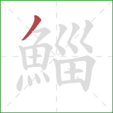 鯔的笔顺第1画：撇