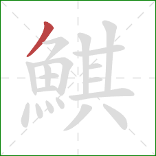 鯕的笔顺第1画：撇