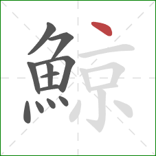 鯨的笔顺第12画：点