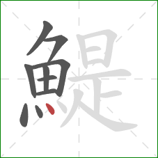 鯷的笔顺第10画:点 鯷的笔顺第10画:点