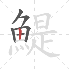 鯷的笔顺第6画:竖 鯷的笔顺第6画:竖