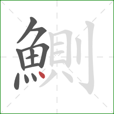 鰂的笔顺第11画：点