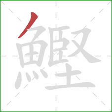 鰹的笔顺第1画：撇