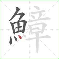 鱆的笔顺第10画：点